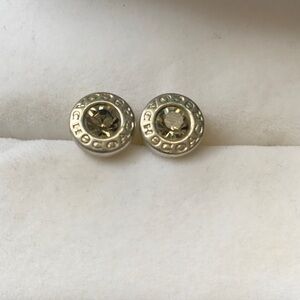 Coach Elegant Silver Stud Earrings